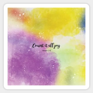 Count it all joy, James 1:2 Sticker